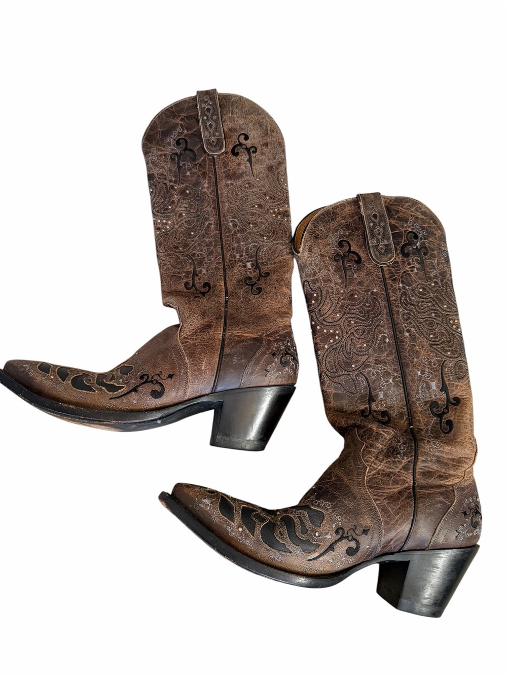 Sterling River Leather Cowboy Cowgirl Boots size 6.5